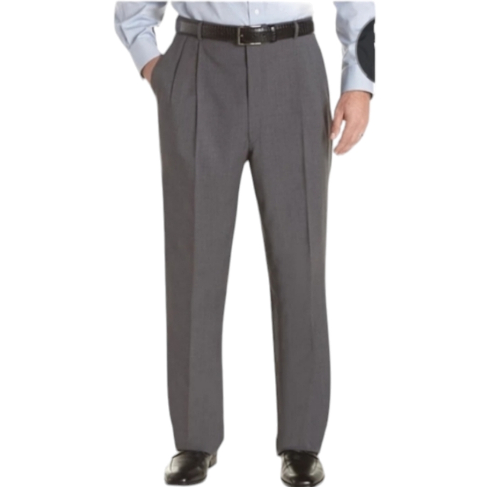 Ballin (Protocol) Men's Size Wool Blend Pleated Dress Pants Gray Size 38